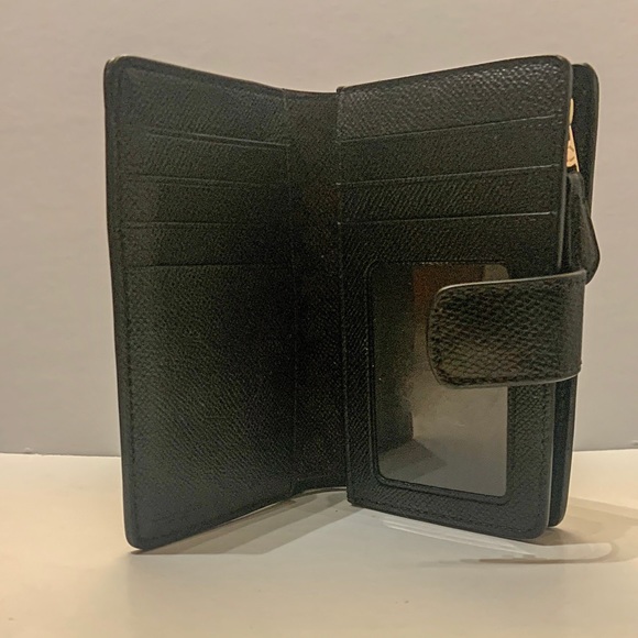 Coach Leather Wallet (BLK w/ Gold Metal) - Picture 2 of 3